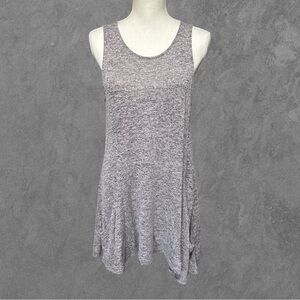 MAURICES | Heather Gray & Lavender Sleeveless Tunic Tank Top with Pockets M